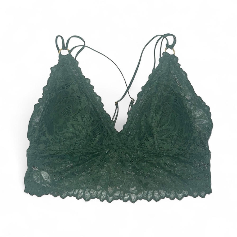 Aerie Medium Green Lace Bralette - M EUC